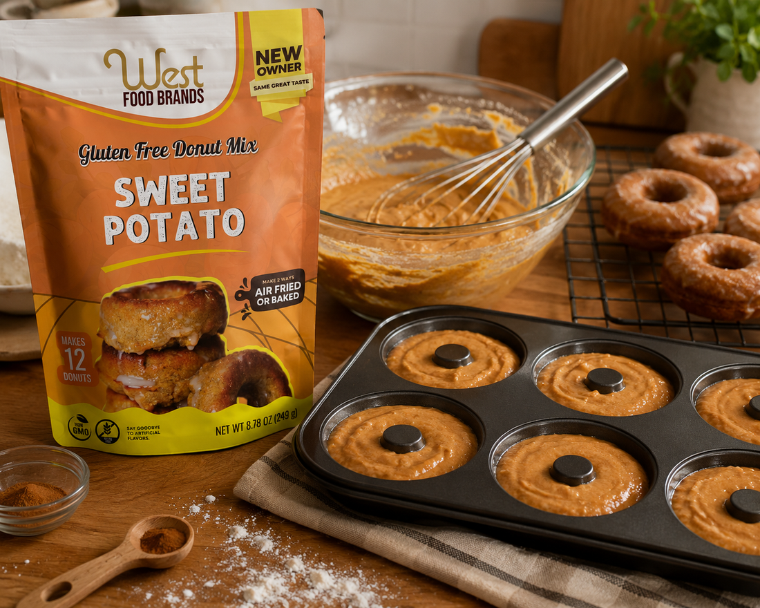 Gluten Free Baked Sweet Potato Donuts: An Easy Mix Recipe Ready in 20 Minutes (Vegan and Dairy-Free Options)