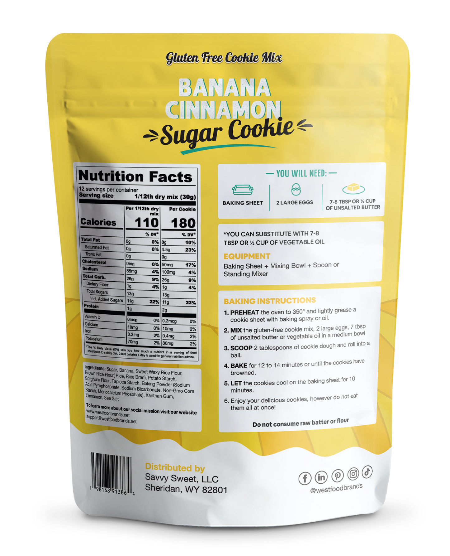 Banana Cinnamon Sugar Cookie Mix