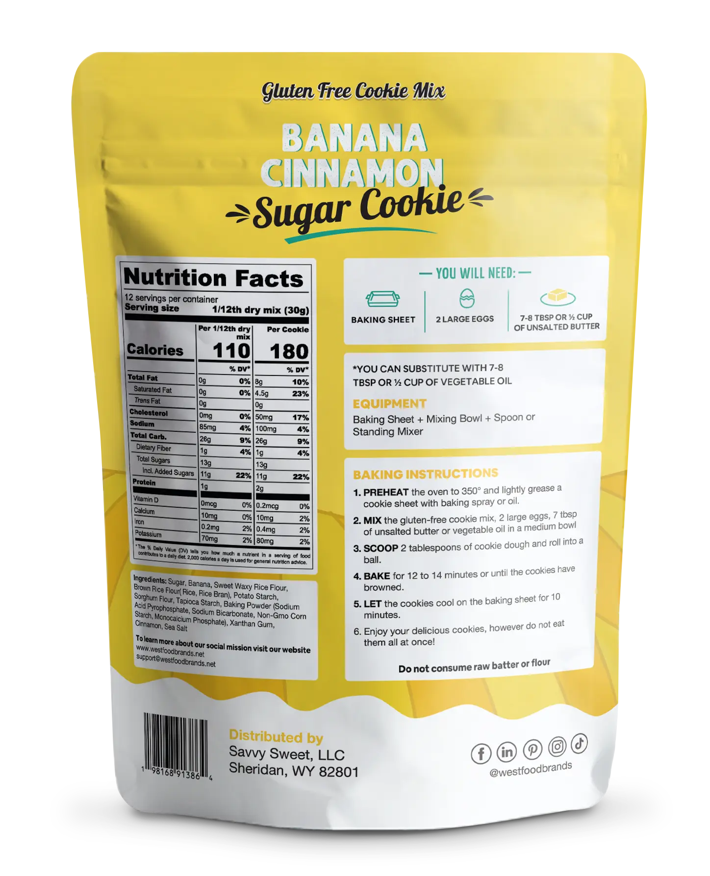 Banana Cinnamon Sugar Cookie Mix