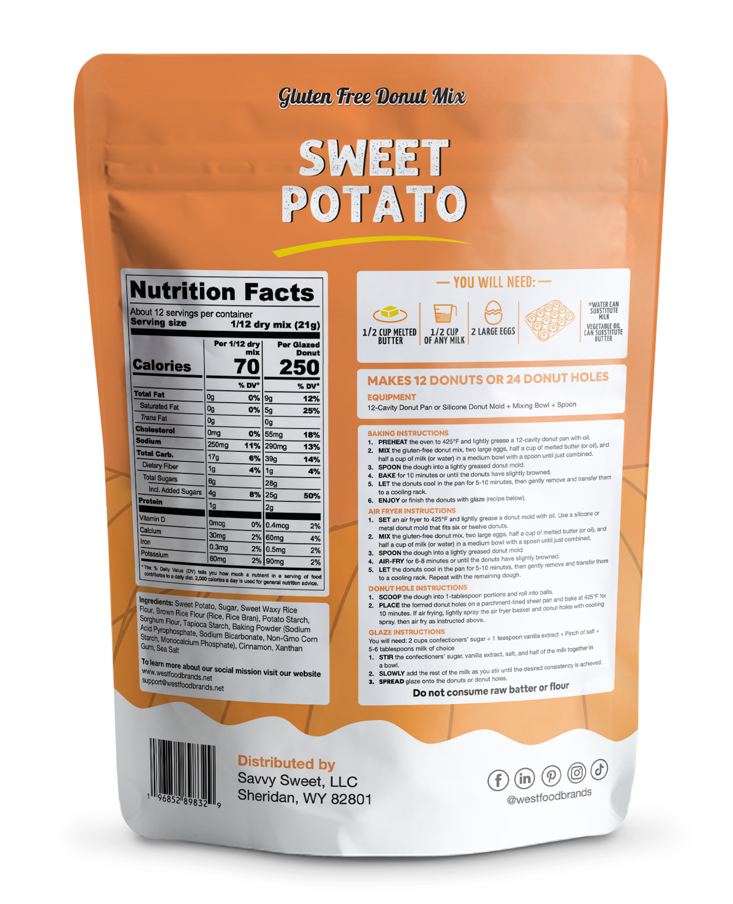 Sweet Potato Donut Mix