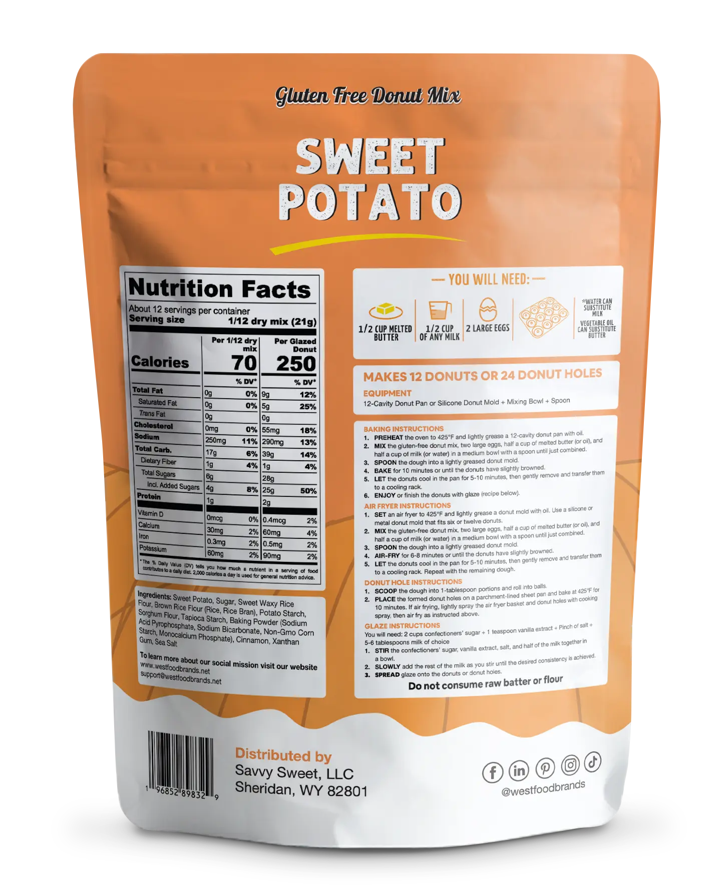 Sweet Potato Donut Mix-Gluten Free